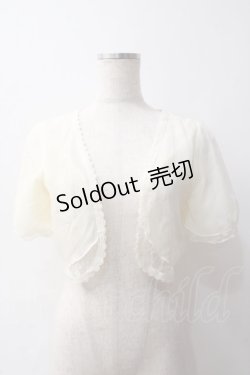 画像1: axes femme / レースシフォンボレロ  キナリ Y-25-06-03-047-AX-TO-SZ-ZY