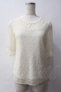 axes femme / 総レースプルオーバー  白 Y-25-06-03-049-AX-TO-SZ-ZY