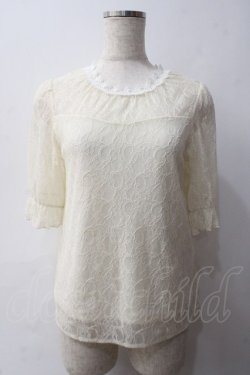 画像1: axes femme / 総レースプルオーバー  白 Y-25-06-03-049-AX-TO-SZ-ZY