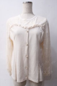 axes femme / ビスチェ切替レースプルオーバー M 生成り Y-25-06-03-052-AX-TO-SZ-ZI