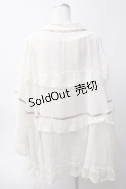 画像2: axes femme / 楊柳シフォンレースショール F 生成り Y-25-06-03-053-AX-TO-SZ-ZY