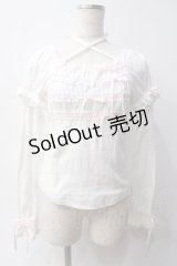 Angelic Pretty / 三段シャーリングカットソー  シロ Y-25-06-03-054-AP-TO-SZ-ZY