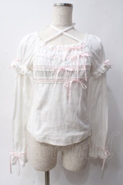 画像1: Angelic Pretty / 三段シャーリングカットソー  シロ Y-25-06-03-054-AP-TO-SZ-ZY