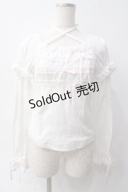 画像1: Angelic Pretty / 三段シャーリングカットソー  シロ Y-25-06-03-054-AP-TO-SZ-ZY