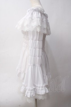 画像3: ATELIER PIERROT / オフショルダーシャーリングカットソー  ホワイト Y-25-06-03-056-EL-BL-SZ-ZY