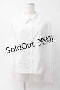 Moi-meme-Moitie / クロスアーチシャーリングスリーブブラウス 9号 白 Y-25-06-03-057-MO-BL-SZ-ZY