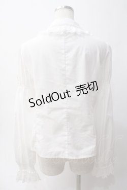 画像2: Moi-meme-Moitie / クロスアーチシャーリングスリーブブラウス 9号 白 Y-25-06-03-057-MO-BL-SZ-ZY