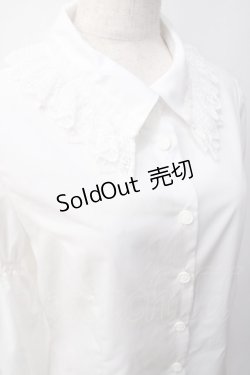 画像3: Moi-meme-Moitie / クロスアーチシャーリングスリーブブラウス 9号 白 Y-25-06-03-057-MO-BL-SZ-ZY