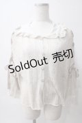 axes femme POETIQUE / 透かし編みニットケープカーディガン M 生成り Y-25-06-03-060-AX-TO-SZ-ZY