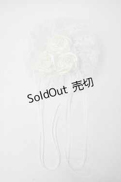 画像1: GOTH / バラ付きクリップ  白 Y-25-06-03-009-GO-ZA-SZ-ZY