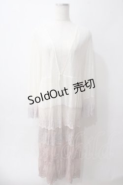 画像1: axes femme / グラデーションレースガウン M 淡ピンク Y-25-06-03-071-AX-TO-SZ-ZY