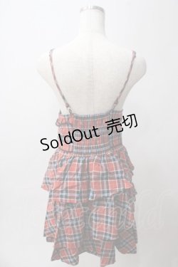画像2: axes femme / チェック柄チュニック M 赤 Y-25-06-03-072-AX-OP-SZ-ZT086