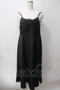axes femme / ビッグレースリボンキャミワンピース F 黒 Y-25-06-03-073-AX-OP-SZ-ZY