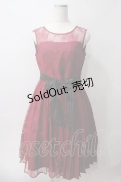 画像1: axes femme / レースドレス  ワイン Y-25-06-03-074-AX-OP-SZ-ZY