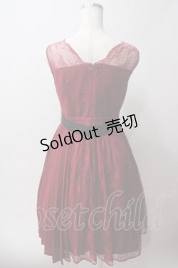 画像2: axes femme / レースドレス  ワイン Y-25-06-03-074-AX-OP-SZ-ZY