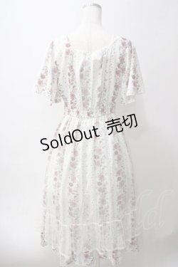 画像2: axes femme / 薔薇柄ラッフルチュールワンピース F 生成り Y-25-06-03-084-AX-OP-SZ-ZI
