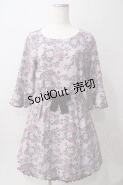画像1: axes femme POETIQUE / ローズ起毛ワンピース  ピンク Y-25-06-03-088-AX-OP-SZ-ZY