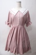 axes femme POETIQUE / フリルセーラーカラーワンピース M ピンク Y-25-06-03-090-AX-OP-SZ-ZY
