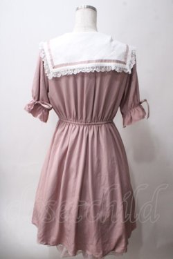 画像2: axes femme POETIQUE / フリルセーラーカラーワンピース M ピンク Y-25-06-03-090-AX-OP-SZ-ZY