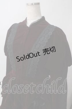 画像3: axes femme kawaii / ベルベットドールワンピース  ワイン Y-25-06-03-096-AX-OP-SZ-ZT0625X