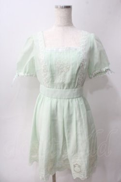 画像1: Secret Honey / アリス刺繍入ワンピース  ミント Y-25-06-03-098-CA-OP-SZ-ZY
