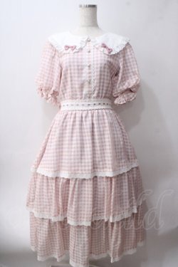 画像1: meiify memory / LOVE for Ginghamろりーたワンピース M ピンク Y-25-06-03-101-LO-OP-SZ-ZY