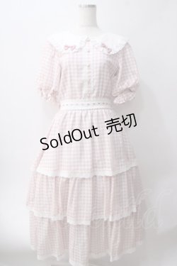 画像1: meiify memory / LOVE for Ginghamろりーたワンピース M ピンク Y-25-06-03-101-LO-OP-SZ-ZY