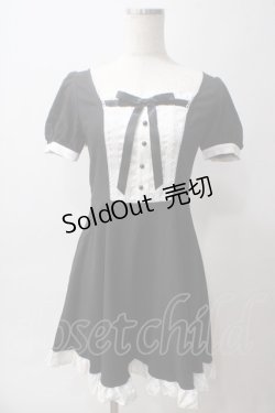 画像1: DARK IN LOVE / Magic doll black white rebel dress XS ブラック Y-25-06-03-102-PU-OP-KB-ZY