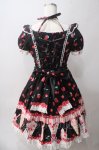 画像2: Angelic Pretty / Strawberry Parlourワンピース  黒 Y-25-06-03-115-AP-OP-AS-ZT070 (2)
