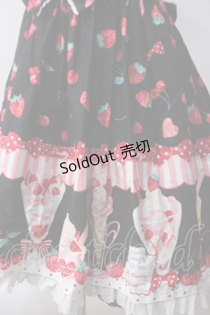 画像4: Angelic Pretty / Strawberry Parlourワンピース  黒 Y-25-06-03-115-AP-OP-AS-ZT070 (4)