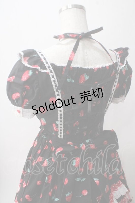 画像5: Angelic Pretty / Strawberry Parlourワンピース  黒 Y-25-06-03-115-AP-OP-AS-ZT070 (5)