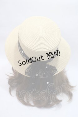 画像1: axes femme / レースリボンカンカン帽   Y-25-06-03-016-AX-AC-SZ-ZT