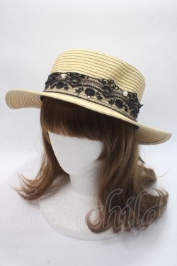 画像2: axes femme / レースリボンカンカン帽   Y-25-06-03-016-AX-AC-SZ-ZY