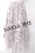 axes femme / フルールPTティアードスカート F ピンク Y-25-06-03-122-AX-SK-SZ-ZY