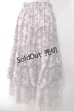 画像2: axes femme / フルールPTティアードスカート F ピンク Y-25-06-03-122-AX-SK-SZ-ZY
