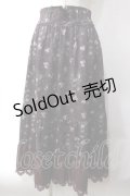 axes femme / ミュルーズ染織美術館コラボ/フェザー×フラワー柄スカート M ワイン Y-25-06-03-123-AX-SK-SZ-ZT167