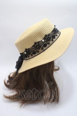 画像4: axes femme / レースリボンカンカン帽   Y-25-06-03-016-AX-AC-SZ-ZY