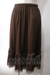 axes femme / フラワーレースミディペチスカート F 茶 Y-25-06-03-125-AX-SK-SZ-ZI