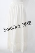 axes femme / 薔薇レースロングペチスカート M 生成り Y-25-06-03-126-AX-SK-SZ-ZY