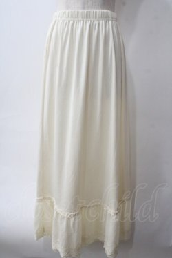 画像1: axes femme / 薔薇レースロングペチスカート M 生成り Y-25-06-03-126-AX-SK-SZ-ZY