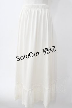 画像1: axes femme / 薔薇レースロングペチスカート M 生成り Y-25-06-03-126-AX-SK-SZ-ZY