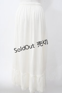 画像2: axes femme / 薔薇レースロングペチスカート M 生成り Y-25-06-03-126-AX-SK-SZ-ZY