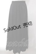 axes femme / 薔薇レースロングペチスカート M 黒 Y-25-06-03-127-AX-SK-SZ-ZY