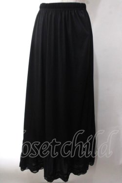 画像1: axes femme / 薔薇レースロングペチスカート M 黒 Y-25-06-03-127-AX-SK-SZ-ZY