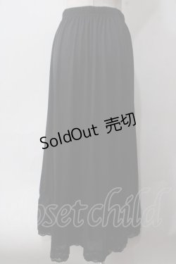 画像2: axes femme / 薔薇レースロングペチスカート M 黒 Y-25-06-03-127-AX-SK-SZ-ZY
