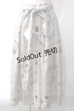 画像1: axes femme / ボン・ヴォヤージュ柄スカート F ベージュ Y-25-06-03-132-AX-SK-SZ-ZY