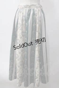 画像2: axes femme / オーナメント×花柄切替スカート M Dグリーン Y-25-06-03-133-AX-SK-SZ-ZY