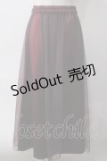axes femme / サテン×チュールスカート M ワイン Y-25-06-03-135-AX-SK-SZ-ZY