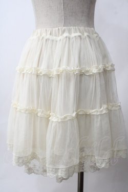 画像2: axes femme POETIQUE / ティアードチュールペチパンツ M 生成り Y-25-06-03-139-AX-PA-SZ-ZY