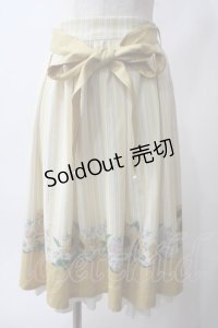 axes femme POETIQUE / ヒマワリブーケストライプスカート M イエロー Y-25-06-03-140-AX-SK-SZ-ZY